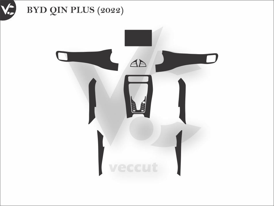 BYD QIN PLUS (2022) Wrap Cutting Template