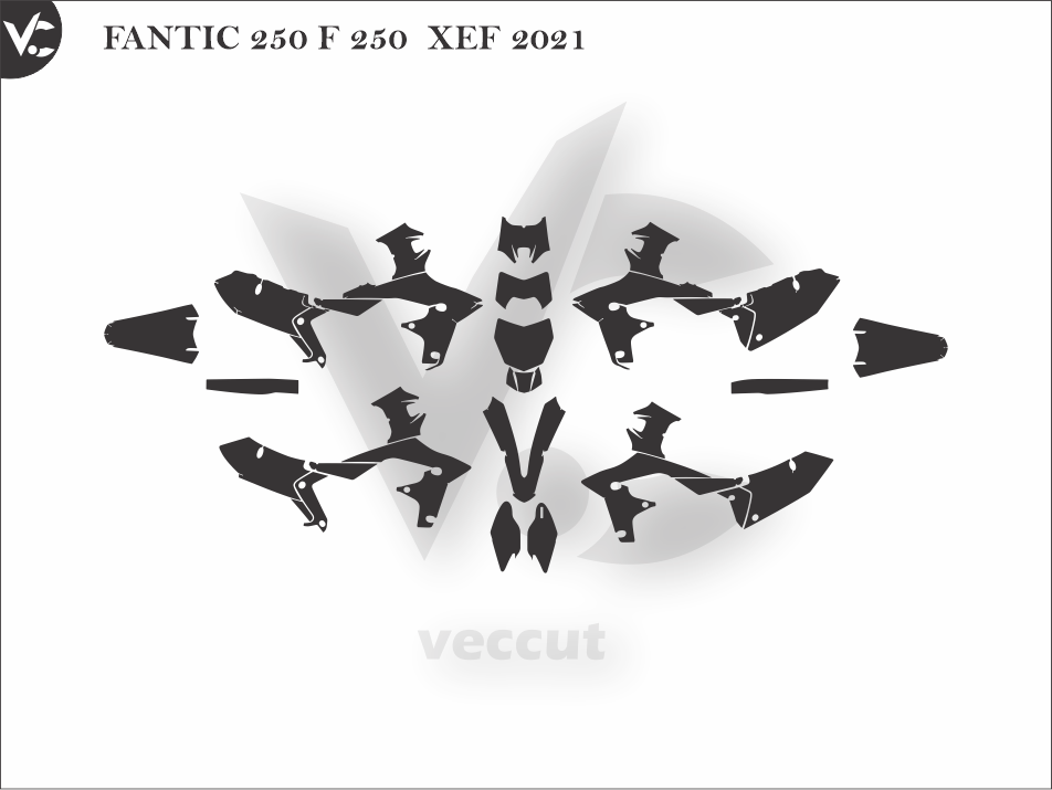 FANTIC 250 F 250 XEF 2021 Wrap Cutting Template