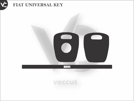 FIAT UNIVERSAL KEY Car Key Wrap Cutting Template