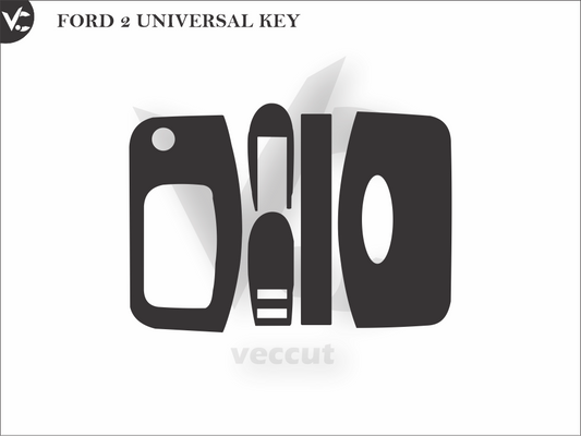 FORD 2 UNIVERSAL KEY Car Key Wrap Cutting Template