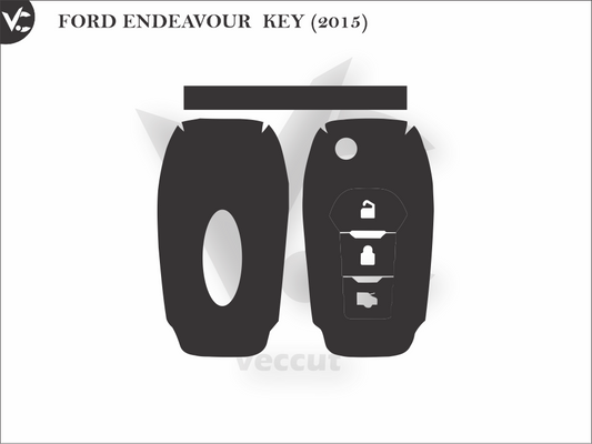 FORD ENDEAVOUR  KEY (2015) Car Key Wrap Cutting Template