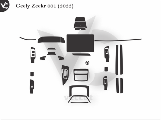Geely Zeekr 001 (2022) Wrap Cutting Template