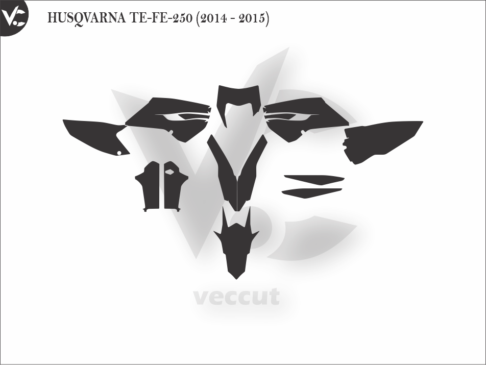 HUSQVARNA TE-FE-250 (2014 - 2015) Wrap Cutting Template