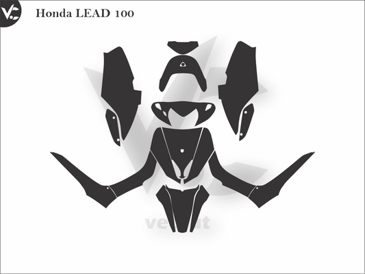 Honda LEAD 100 Wrap Cutting Template