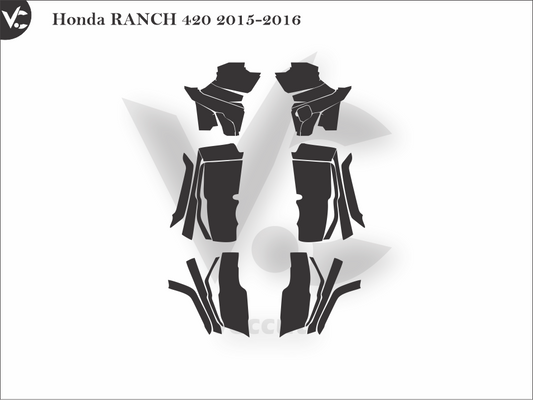 Honda RANCH 420 2015-2016 Wrap Cutting Template