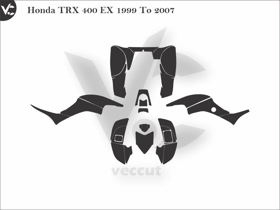 Honda TRX 400 EX 1999 To 2007 Wrap Cutting Template