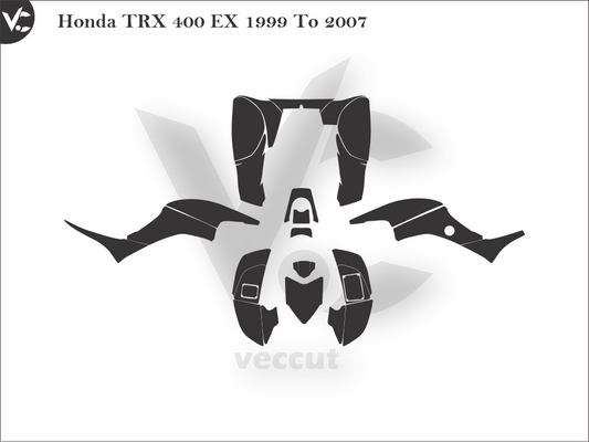 Honda TRX 400 EX 1999 To 2007 Wrap Cutting Template