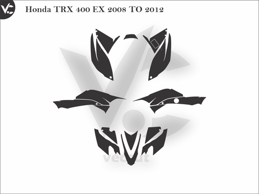 Honda TRX 400 EX 2008 TO 2012 Wrap Cutting Template