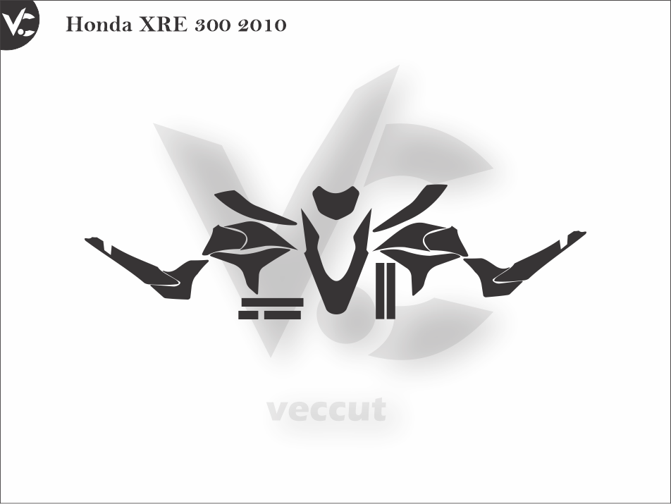 Honda XRE 300 2010 Wrap Cutting Template