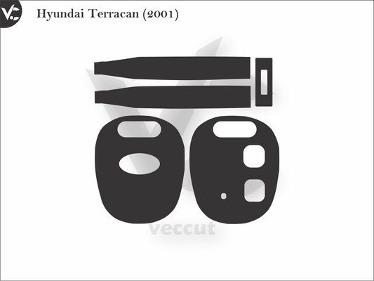 Hyundai Terracan (2001) Wrap Cutting Template
