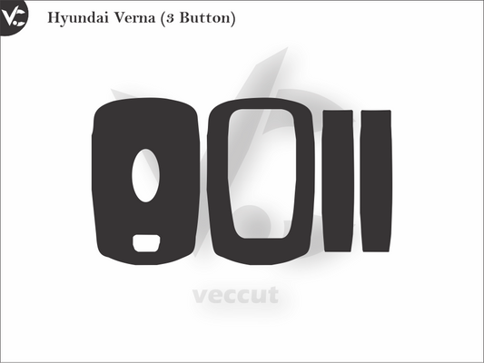 Hyundai Verna (3 Button) Wrap Cutting Template