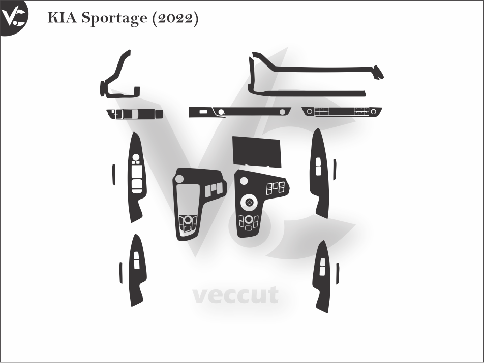 KIA Sportage (2022) Wrap Cutting Template