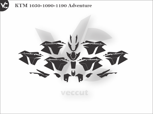 KTM 1050-1090-1190 Adventure Wrap Cutting Template