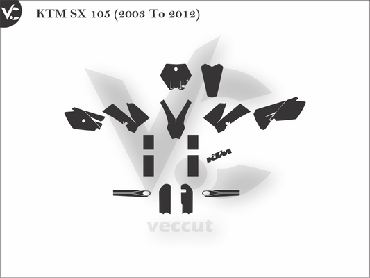 KTM SX 105 (2003 To 2012) Wrap Cutting Template