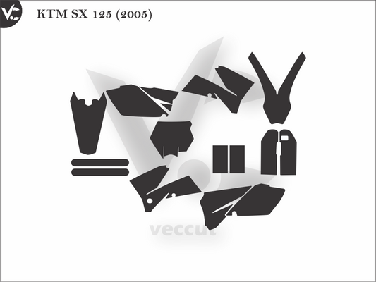 KTM SX 125 (2005) Wrap Cutting Template