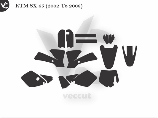 KTM SX 65 (2002 To 2008) Wrap Cutting Template