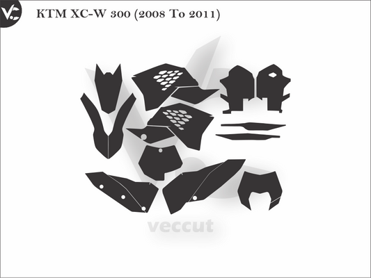 KTM XC-W 300 (2008 To 2011) Wrap Cutting Template