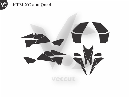KTM XC 300 Quad Wrap Cutting Template