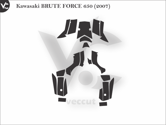 Kawasaki BRUTE FORCE 650 (2007) Wrap Cutting Template
