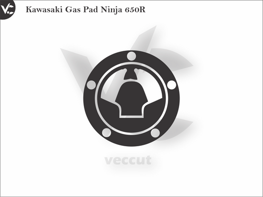 Kawasaki Gas Pad Ninja 650R Wrap Cutting Template