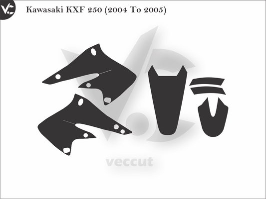 Kawasaki KXF 250 (2004 To 2005) Wrap Cutting Template