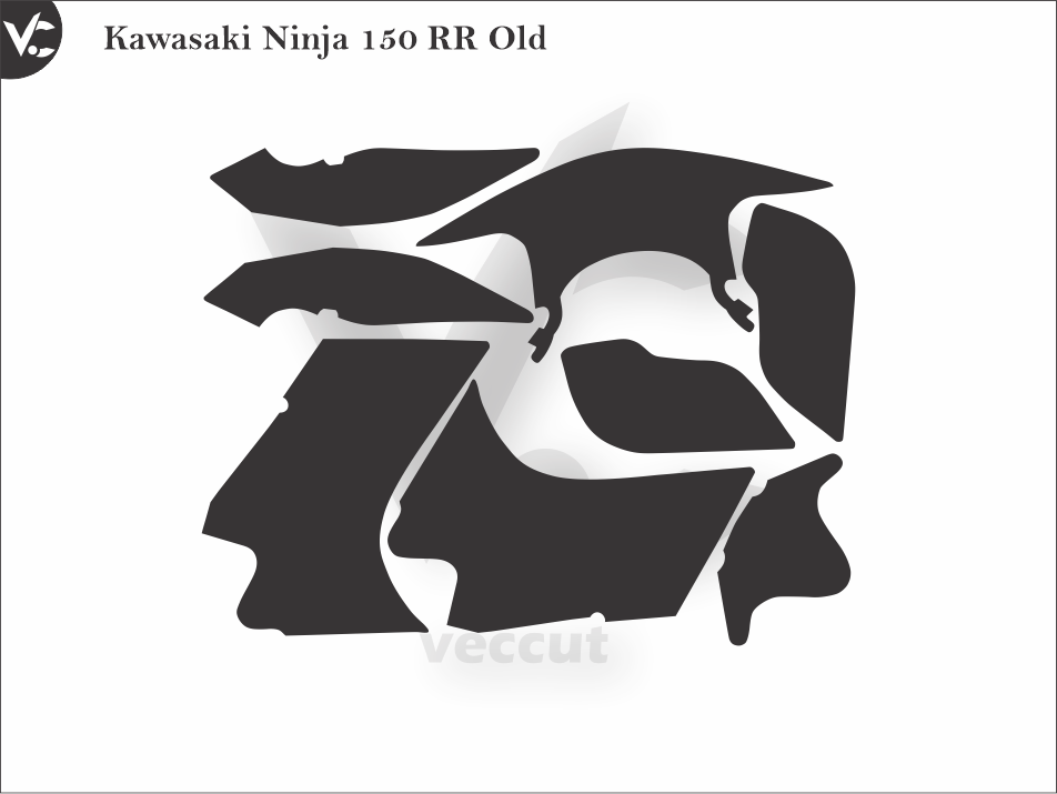 Kawasaki Ninja 150 RR Old Wrap Cutting Template