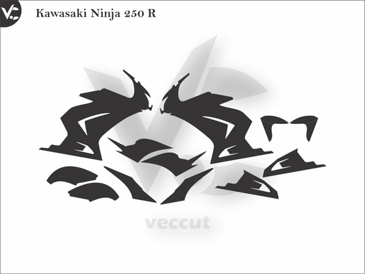 Kawasaki Ninja 250 R Wrap Cutting Template