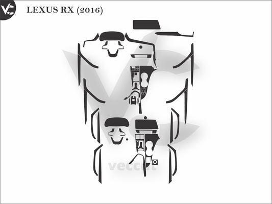 LEXUS RX (2016) Wrap Cutting Template