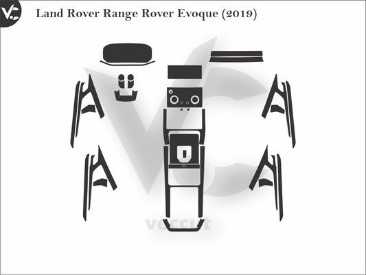 Land Rover Range Rover Evoque (2019) Wrap Cutting Template