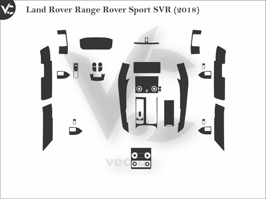 Land Rover Range Rover Sport SVR (2018) Wrap Cutting Template