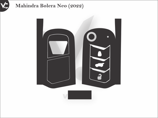 Mahindra Bolera Neo (2022) Wrap Cutting Template