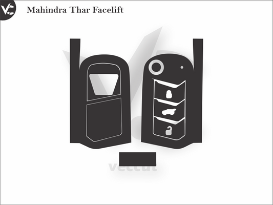 Mahindra Thar Facelift Wrap Cutting Template