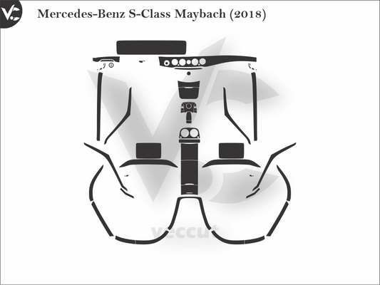 Mercedes-Benz S-Class Maybach (2018) Wrap Cutting Template