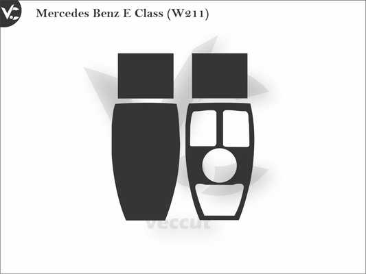 Mercedes Benz E Class (W211) Car Key Wrap Cutting Template