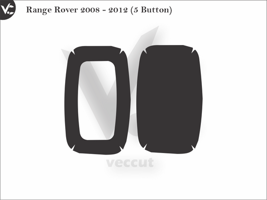 Range Rover 2008 - 2012 (5 Button) Car Key Wrap Cutting Template