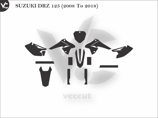 SUZUKI DRZ 125 (2008 To 2018) Wrap Cutting Template