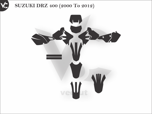 SUZUKI DRZ 400 (2000 To 2012) Wrap Cutting Template