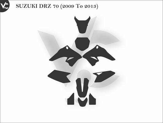 SUZUKI DRZ 70 (2009 To 2013) Wrap Cutting Template