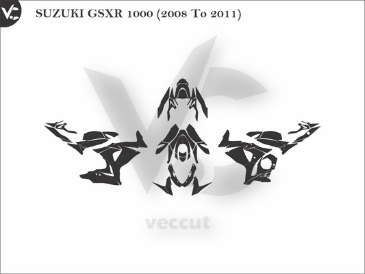 SUZUKI GSXR 1000 (2008 To 2011) Wrap Cutting Template