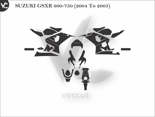 SUZUKI GSXR 600-750 (2004 To 2005) Wrap Cutting Template
