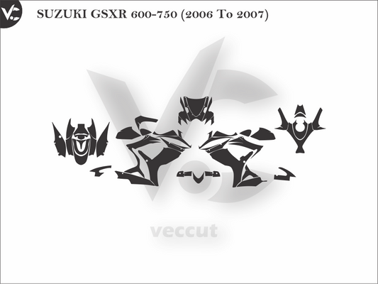 SUZUKI GSXR 600-750 (2006 To 2007) Wrap Cutting Template
