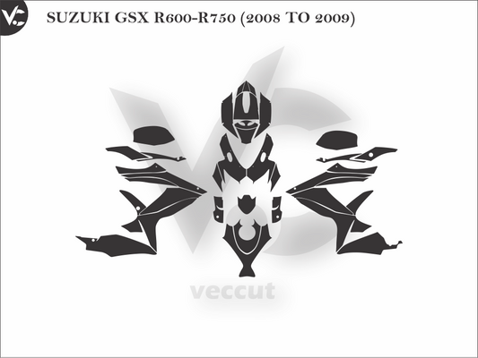 SUZUKI GSX R600-R750 (2008 TO 2009) Wrap Cutting Template