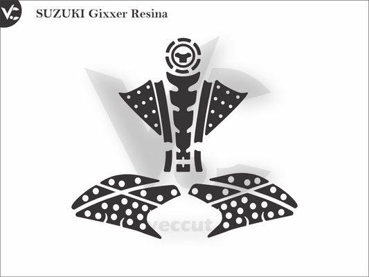 SUZUKI Gixxer Resina Wrap Cutting Template