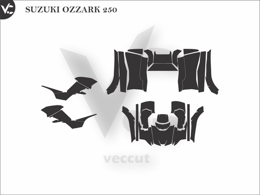 SUZUKI OZZARK 250 Wrap Cutting Template