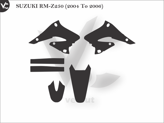SUZUKI RM-Z250 (2004 To 2006) Wrap Cutting Template
