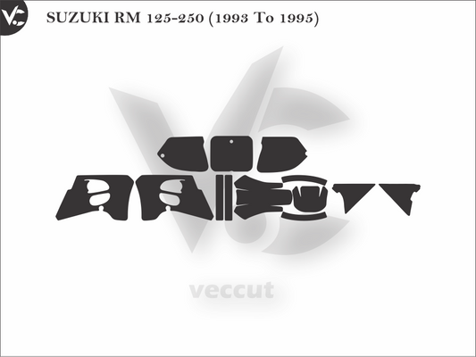 SUZUKI RM 125-250 (1993 To 1995) Wrap Cutting Template