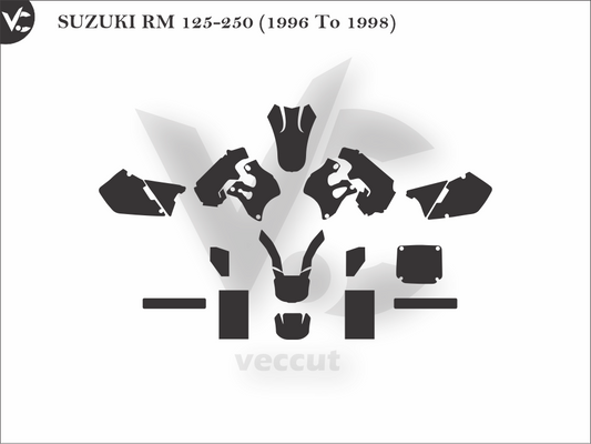 SUZUKI RM 125-250 (1996 To 1998) Wrap Cutting Template