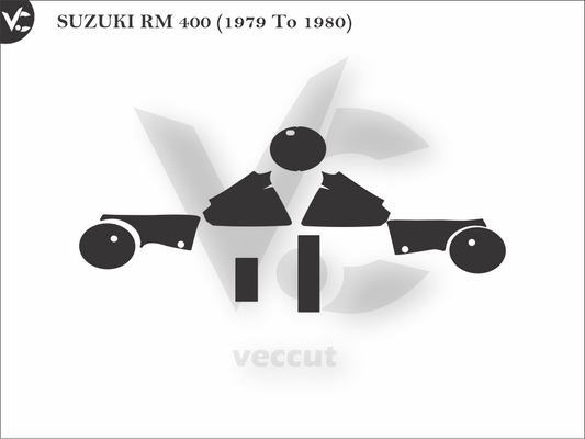 SUZUKI RM 400 (1979 To 1980) Wrap Cutting Template
