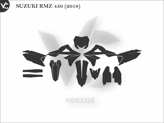 SUZUKI RMZ 450 (2018) Wrap Cutting Template