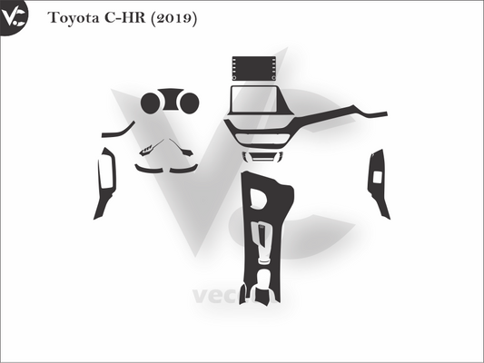 Toyota C-HR (2019) Wrap Cutting Template